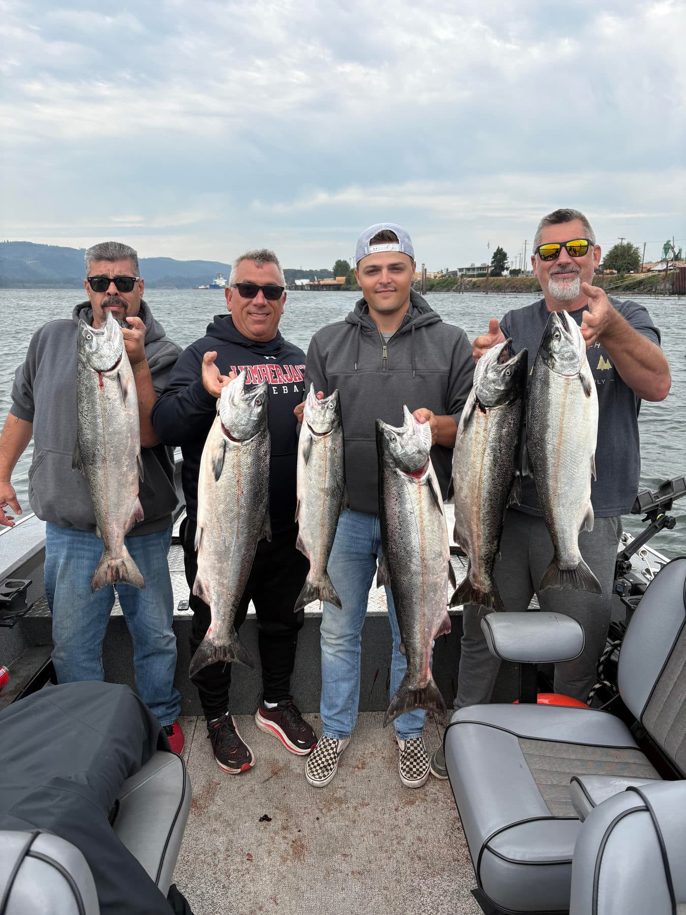 Anglers with their catch on a Chilly's Guide Service trip
