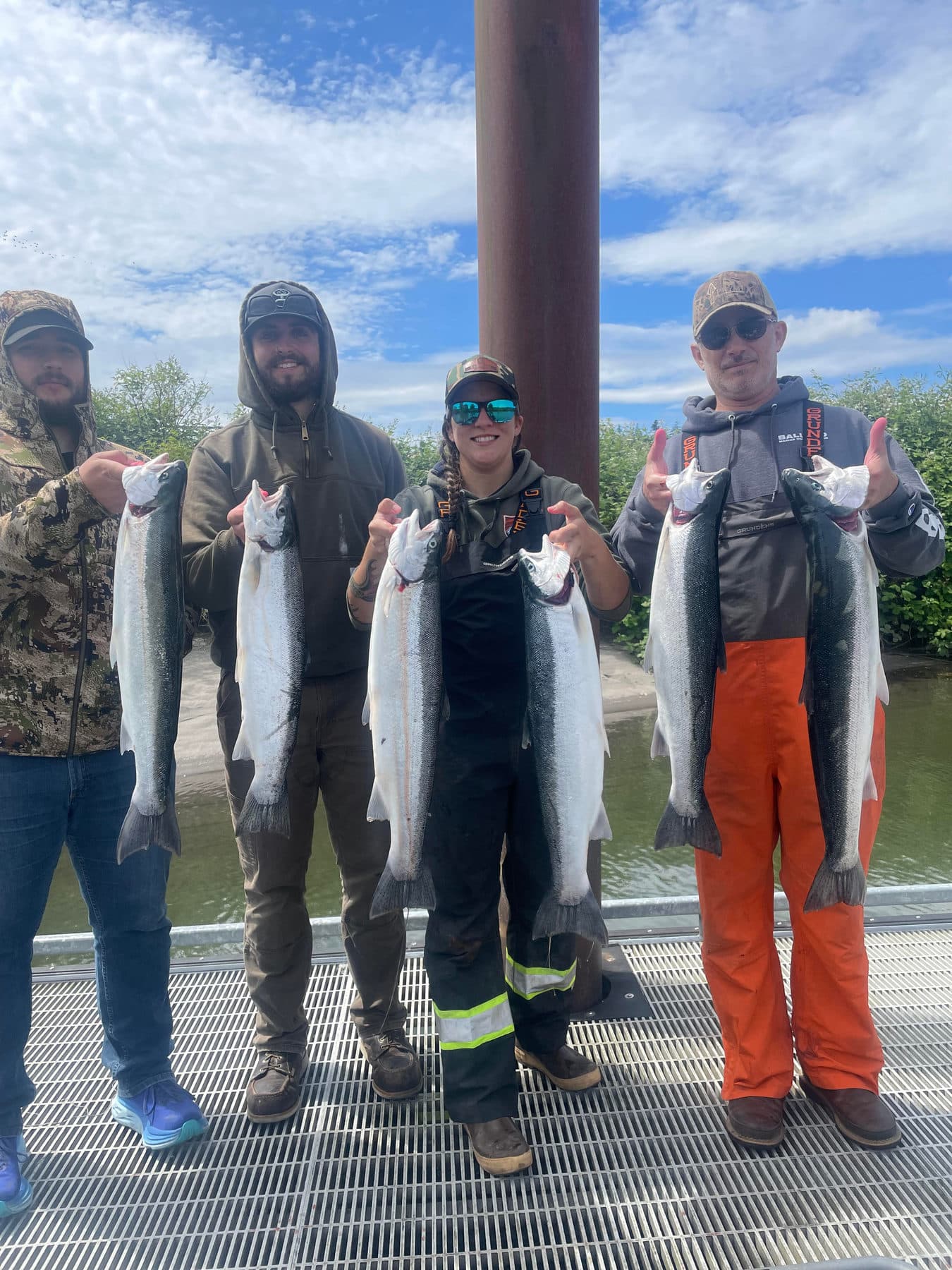 Anglers with their catch on a Chilly's Guide Service trip